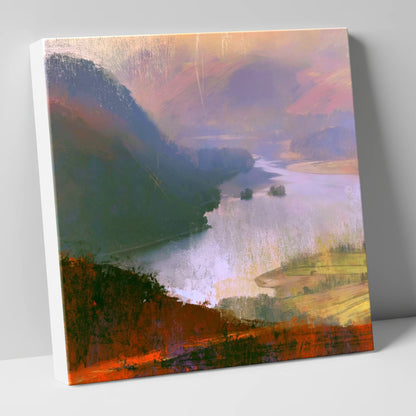 Winding Ullswater from the Fells lake district lake canvas wall art