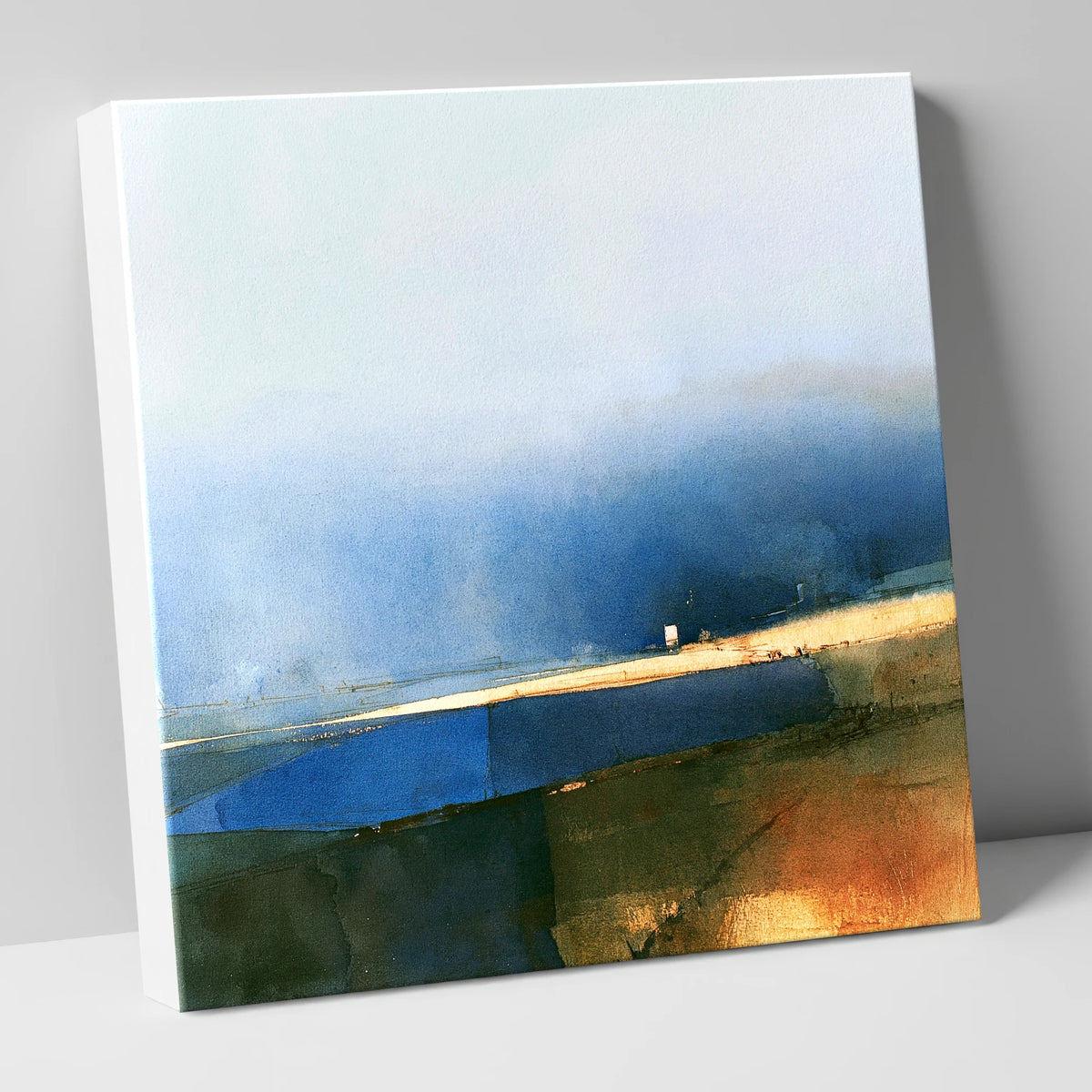 Patchwork Fields Under Indigo Skies lake district valley canvas wall art