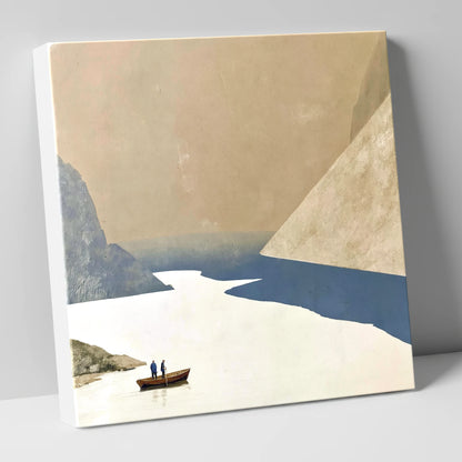 Rowing beneath the Steep Screes lake district lake canvas wall art