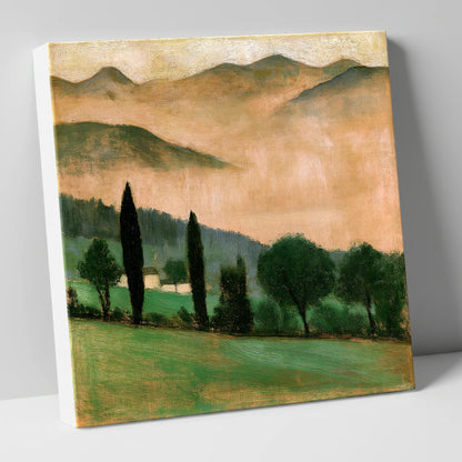 Terracotta Dawn over Misty Valley lake district sky canvas wall art
