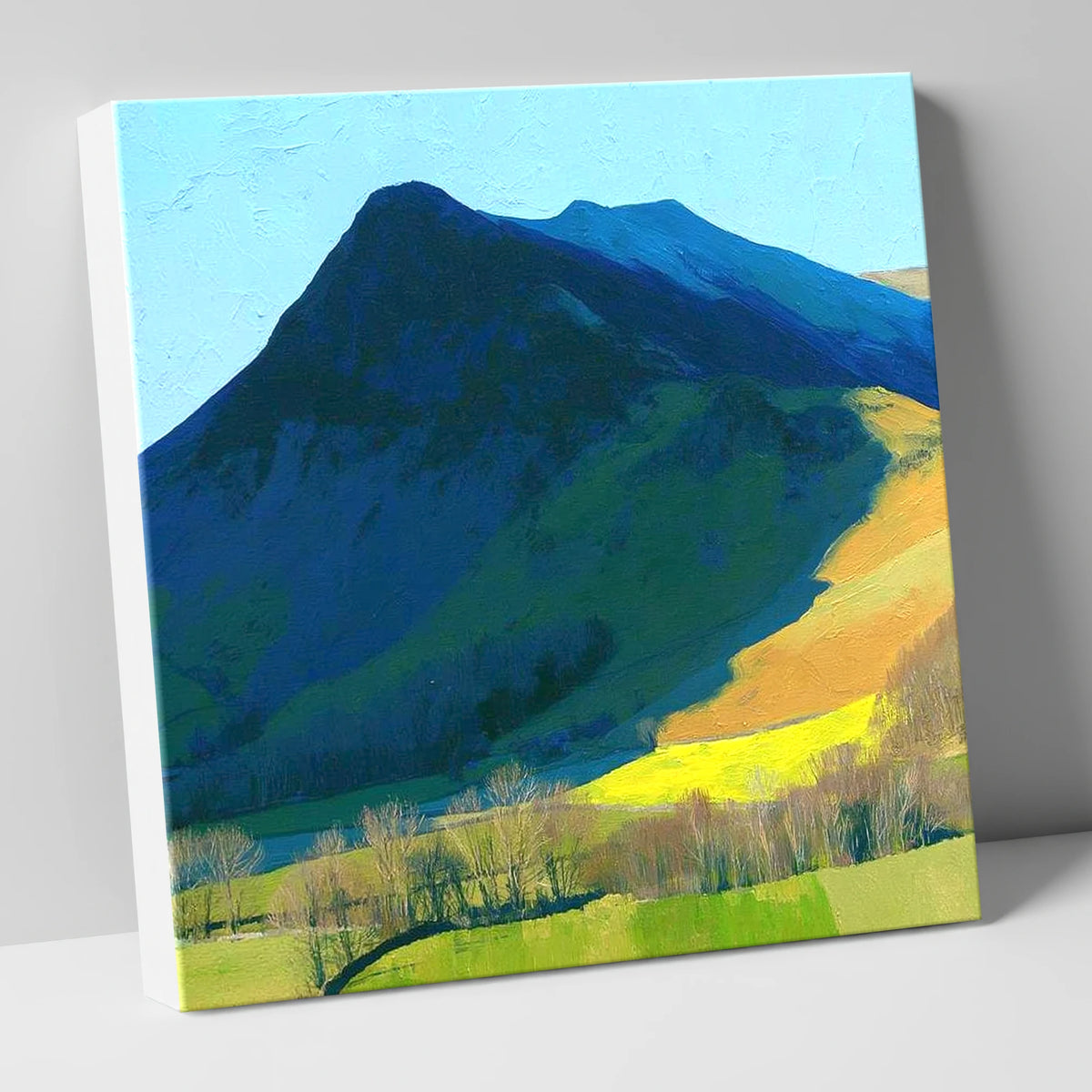 Ard Crags and Sunlit Valley lake district fell canvas wall art