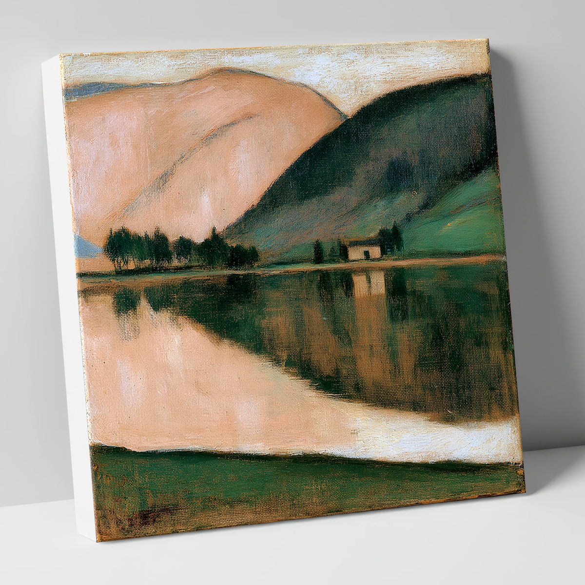 Calm Lake and Terracotta Fells lake district lake canvas wall art