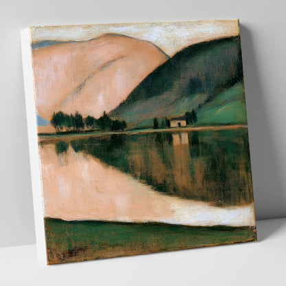 Calm Lake and Terracotta Fells lake district lake canvas wall art