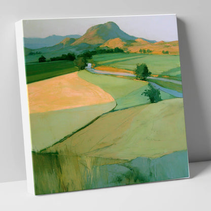 Valley Fells in Golden Light lake district sky canvas wall art