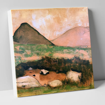 Haystacks Tarn in Warm Light lake district fell canvas wall art