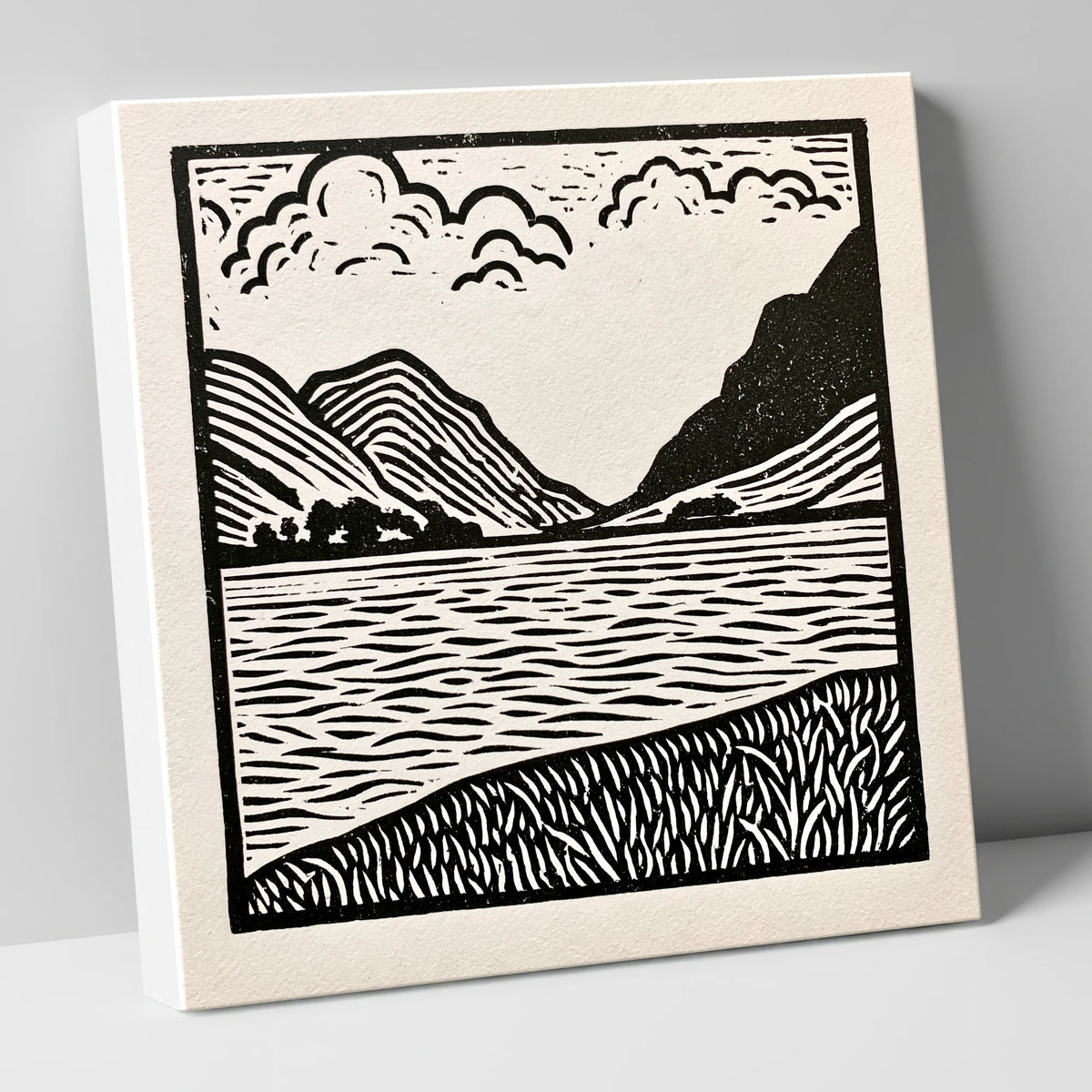 Ullswater in Monochrome lake district lake canvas wall art