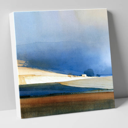 Patchwork Fields Under Indigo Sky lake district valley canvas wall art