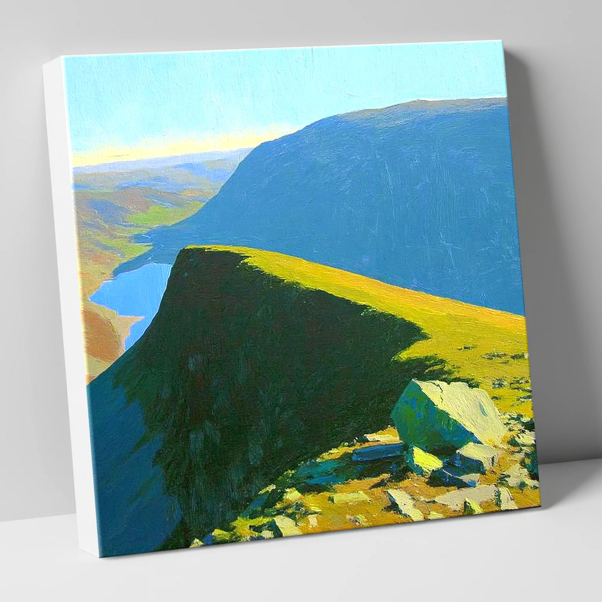 Sunlit Ridge on Kidsty Pike lake district fell canvas wall art