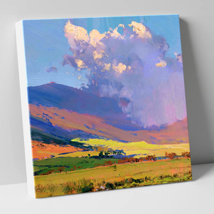 Vivid Fells Under Passing Shower lake district fell canvas wall art