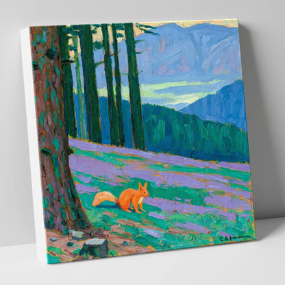 Red Squirrel Beneath Blue Fells lake district wildlife canvas wall art