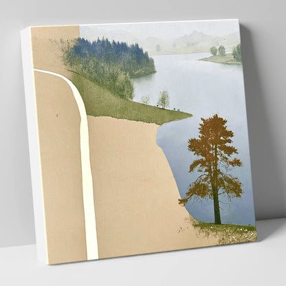 Lone Tree at Tarn Hows lake district lake canvas wall art