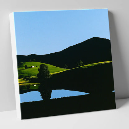 Sunlit Fells and Shadowed Peak lake district sky canvas wall art