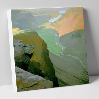Great Gable High Valley View lake district fell canvas wall art
