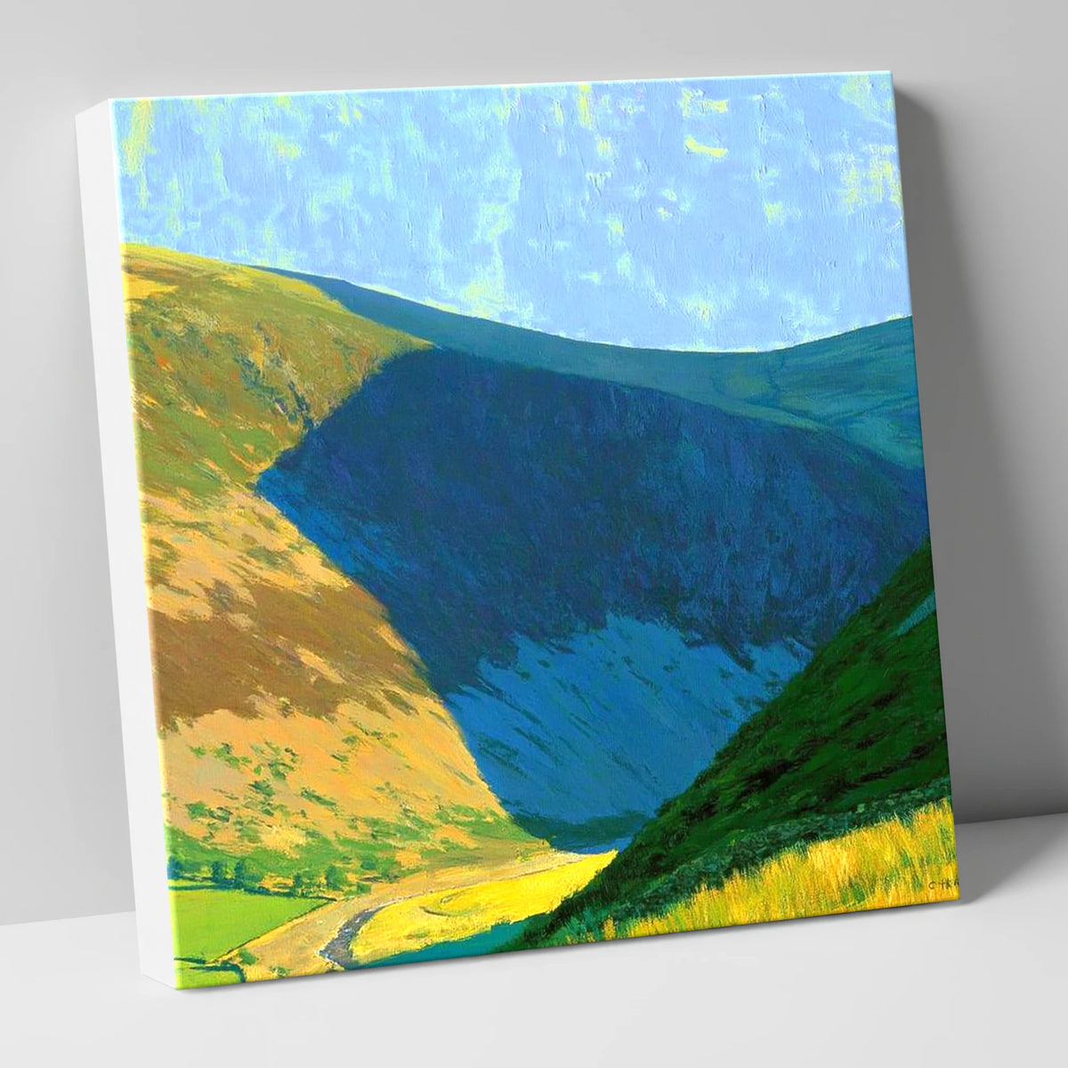 Carrock Fell Ridge in Sunlight lake district fell canvas wall art
