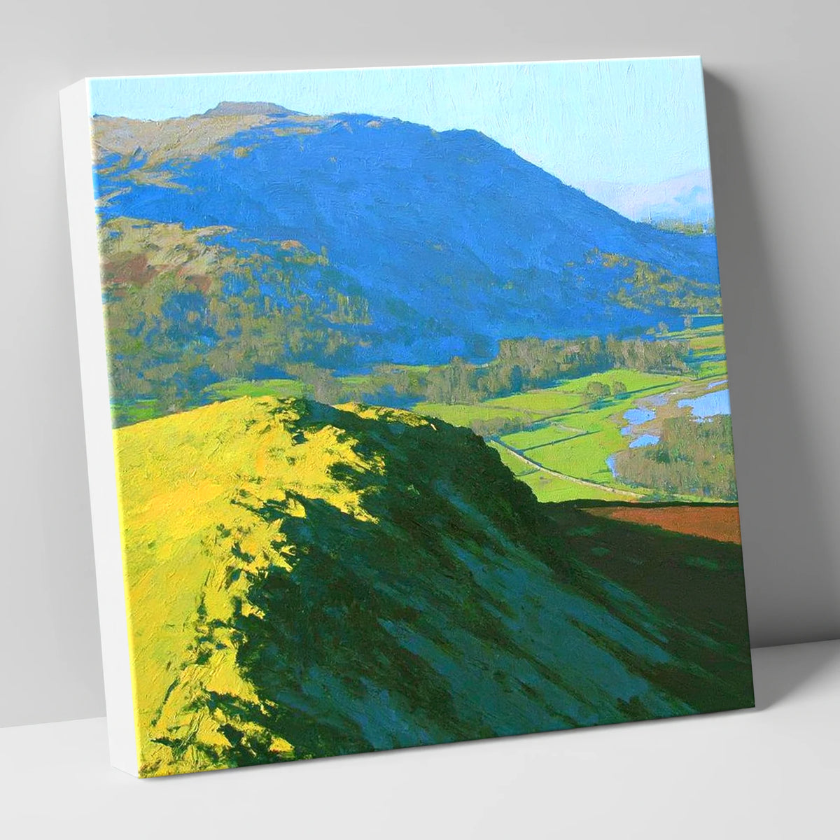 Sunlit Ridge on Black Fell lake district fell canvas wall art