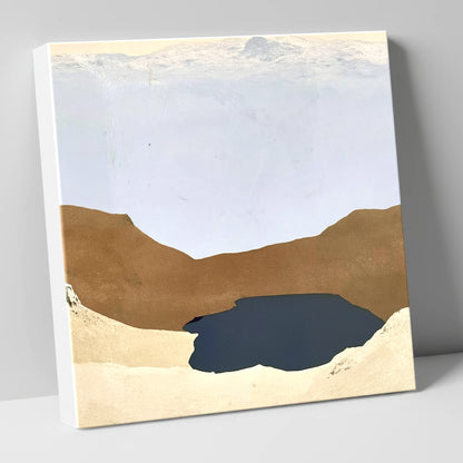 Easedale Tarn in Earth Tones lake district lake canvas wall art