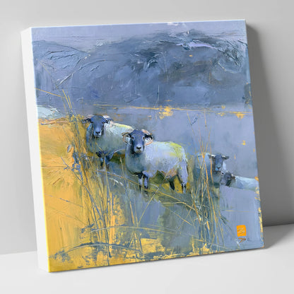 Herdwick Sheep Against Slate Fells lake district wildlife canvas wall art