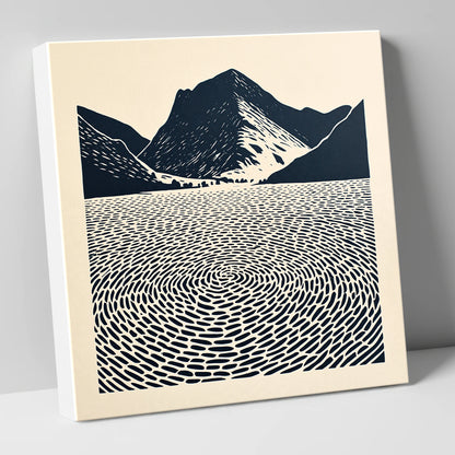 Swirling Water at Buttermere lake district lake canvas wall art