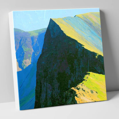 Sunlit Ridge at Hopegill Head lake district fell canvas wall art