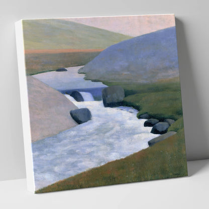 Rushing Beck in Pastel Fells lake district waterfall canvas wall art