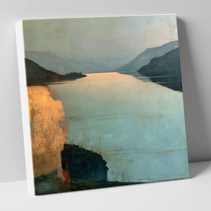 Distant Golden Light on Ullswater lake district lake canvas wall art