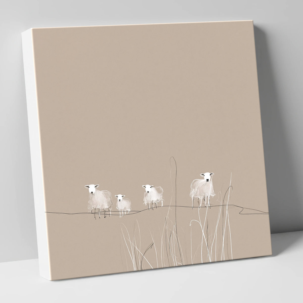 Delicate Herdwick Sheep on Fellside lake district wildlife canvas wall art
