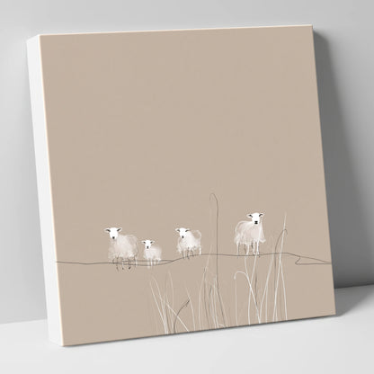Delicate Herdwick Sheep on Fellside lake district wildlife canvas wall art