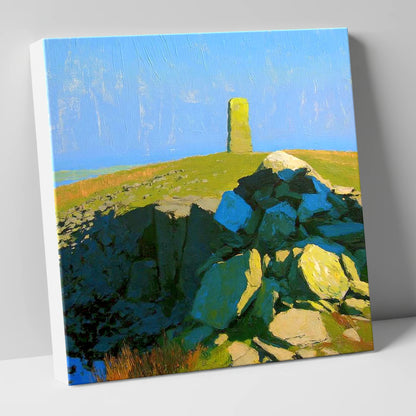 Sunlit Pillar on Lank Rigg lake district fell canvas wall art