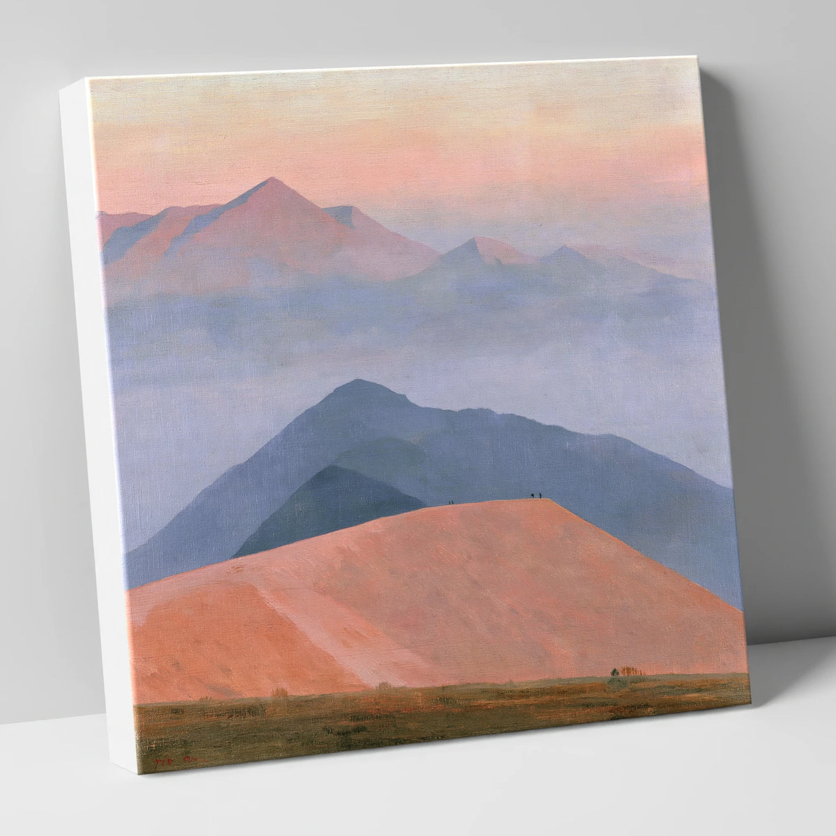 Fell Summit in Lavender Haze lake district fell canvas wall art