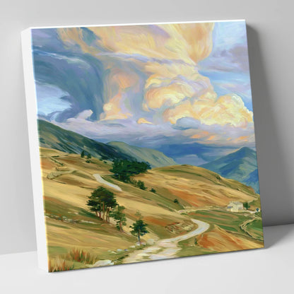 Storm Clouds Over Golden Fells lake district sky canvas wall art