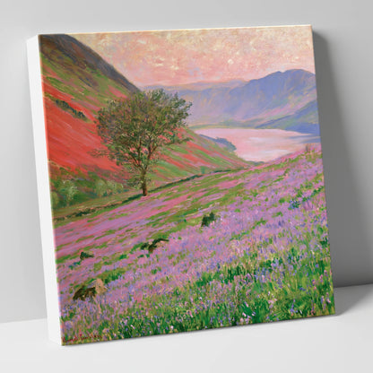 Lavender Fells Above Crummock Water lake district lake canvas wall art