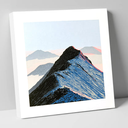 High Mountain Ridge Above Mist lake district fell canvas wall art