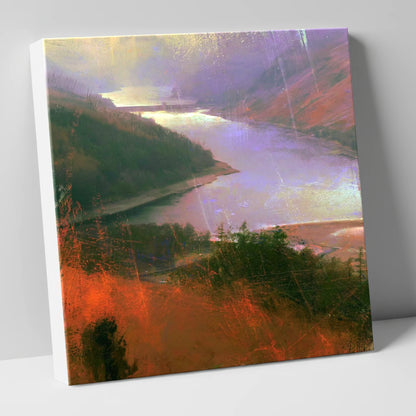 Thirlmere Reservoir Under Violet Skies lake district lake canvas wall art