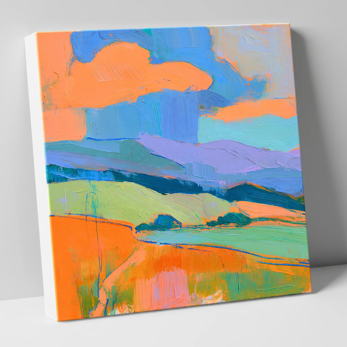 Storm Clouds Over Colourful Fells lake district sky canvas wall art