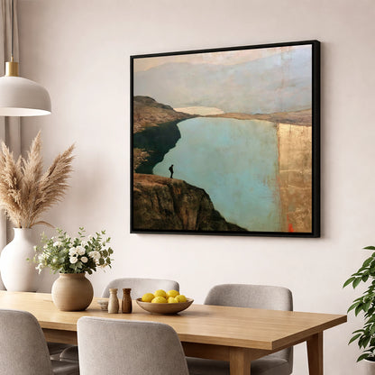 Silhouette Above Innominate Tarn lake district fell wall art displayed in a dining room