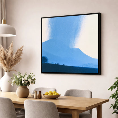 Storm Clouds Over Blue Fells lake district sky wall art displayed in a dining room