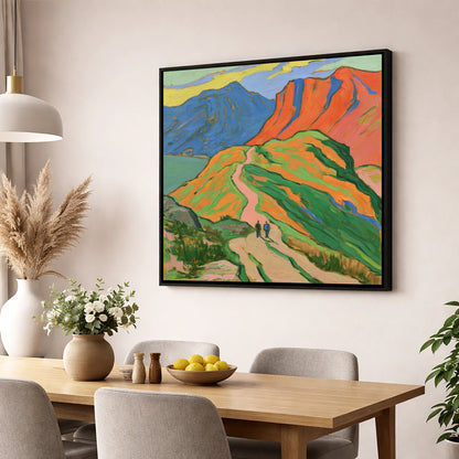 Bold Fells and Mountain Walkers lake district walking wall art displayed in a dining room
