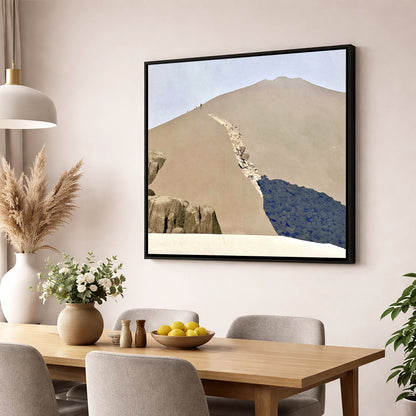 Scafell Pike Broad Summit Dome lake district fell wall art displayed in a dining room