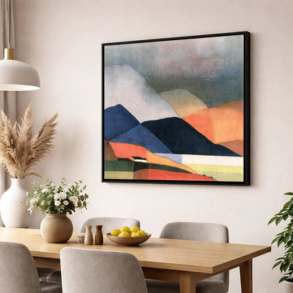 Indigo Fells Under Stormy Skies lake district sky wall art displayed in a dining room