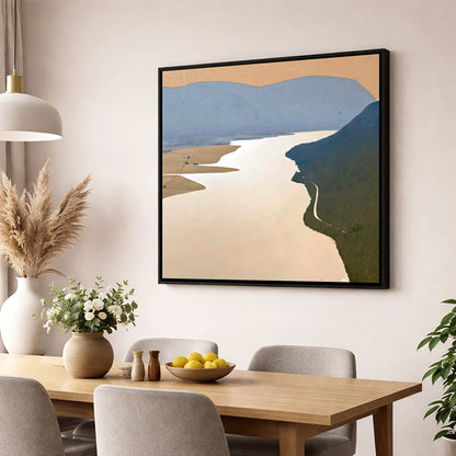 Bassenthwaite Lake From Above lake district lake wall art displayed in a dining room
