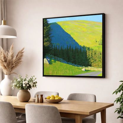 Diagonal Shadow Over Graystones Fell lake district fell wall art displayed in a dining room