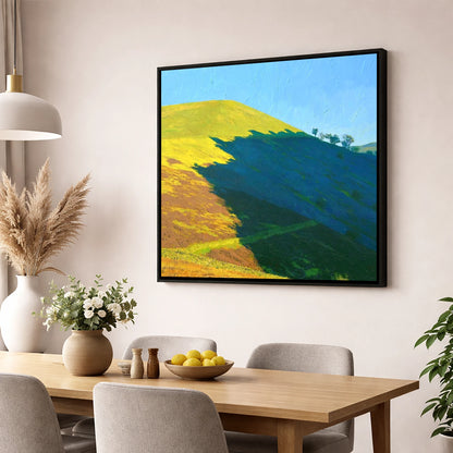 Sunlight and Shadow on Fellbarrow lake district fell wall art displayed in a dining room