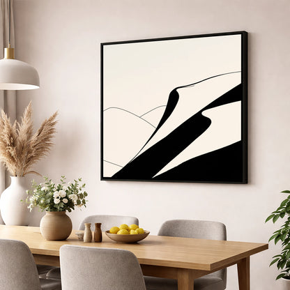 Abstract Evening Shadows on Fells lake district sky wall art displayed in a dining room