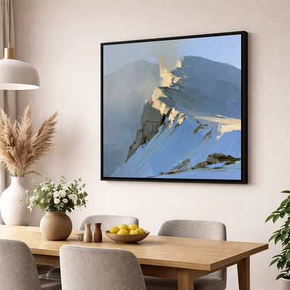 Misty Ridge in Golden Light lake district fell wall art displayed in a dining room