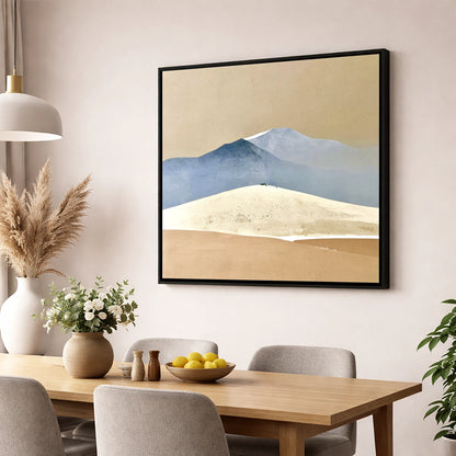 Slate Peaks and Ochre Fells lake district fell wall art displayed in a dining room