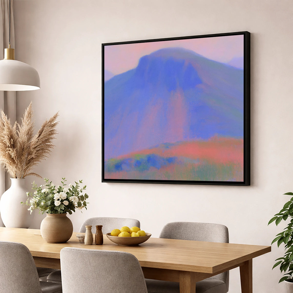 Great Gable at Twilight lake district fell wall art displayed in a dining room
