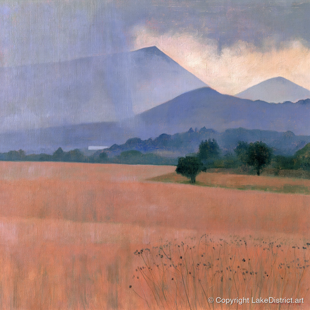 Distant Storm Over The Fells - lake district sky art print and canvas by Alistair Thorne A.I