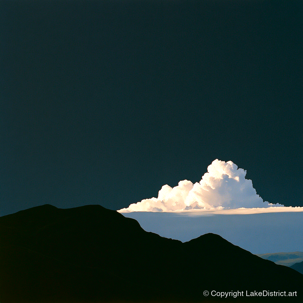 Dramatic Storm Cloud Over Fells - lake district sky art print and canvas by Adelaide Calloway A.I