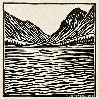 Ennerdale Water in Monochrome - lake district valley art print and canvas by Isaac Denton A.I