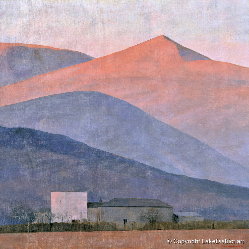 Evening Light on Lavender Fells - lake district sky art print and canvas by Alistair Thorne A.I